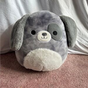 Squishmallows Gray and White Plush Dog